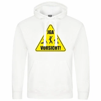 deinshirt Kapuzenpullover Junggesellenabschied Weiß/Gelb