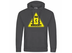 deinshirt Kapuzenpullover Junggesellenabschied Hellgrau/Dunkelgrau/Gelb/Grau