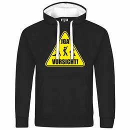 Kapuzenpullover Herren Kapuzenpullover Junggesellenabschied Vorsicht Mit Print Motiv, Grafik