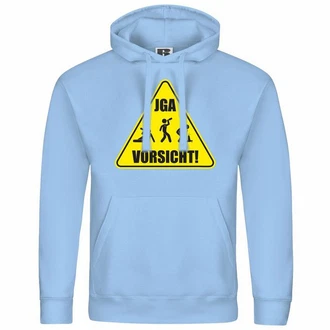 deinshirt Kapuzenpullover Junggesellenabschied Hellblau