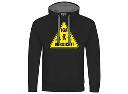deinshirt Kapuzenpullover Junggesellenabschied Gelb/Weiß/Schwarz