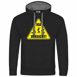 deinshirt Kapuzenpullover Junggesellenabschied Gelb/Weiß/Schwarz