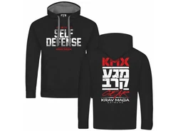 deinshirt Kapuzenpullover Krav Maga self defense Rot/Dunkelblau/Dunkelrot