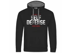 deinshirt Kapuzenpullover Krav Maga self defense Rot/Dunkelblau/Dunkelrot