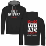 deinshirt Kapuzenpullover Krav Maga self defense Rot/Dunkelblau/Dunkelrot