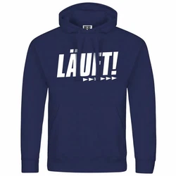 deinshirt Kapuzenpullover Herren Mit Print Motiv Dunkelblau/Hellblau/Blau