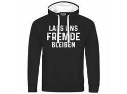 deinshirt Kapuzenpullover Herren Lass uns Fremde bleiben Schwarz/Blau/Braun/Grün/Grau