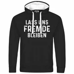 deinshirt Kapuzenpullover Herren Lass uns Fremde bleiben Schwarz/Blau/Braun/Grün/Grau