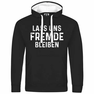 deinshirt Kapuzenpullover Herren Lass uns Fremde bleiben Schwarz/Blau/Braun/Grün/Grau