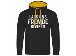 deinshirt Kapuzenpullover Herren Lass uns Fremde bleiben Gelb/Grün/Schwarz/Blau