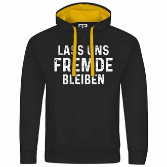 deinshirt Kapuzenpullover Herren Lass uns Fremde bleiben Gelb/Grün/Schwarz/Blau