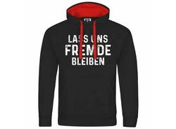 deinshirt Kapuzenpullover Herren Lass uns Fremde bleiben Rot/Schwarz/Rosa/Blau/Braun