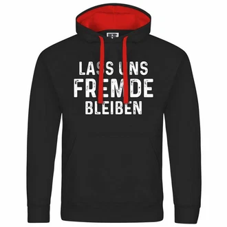 deinshirt Kapuzenpullover Herren Lass uns Fremde bleiben Rot/Schwarz/Rosa/Blau/Braun