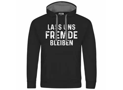 deinshirt Kapuzenpullover Herren Lass uns Fremde bleiben Schwarz/Blau/Braun/Grün