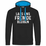 deinshirt Kapuzenpullover Herren Lass uns Fremde bleiben Blau/Hellblau