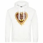 deinshirt Kapuzenpullover Herren Lebkuchenherz Hopfen und Malz Gold/Weiß