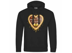 deinshirt Kapuzenpullover Herren Lebkuchenherz Hopfen und Malz Gold/Schwarz