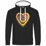 deinshirt Kapuzenpullover Herren Lebkuchenherz Hopfen und Malz Gold/Schwarz