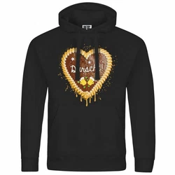 deinshirt Kapuzenpullover Herren Lebkuchenherz Durscht Mit Print Motiv Gold/Schwarz