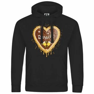 deinshirt Kapuzenpullover Herren Lebkuchenherz Durscht Mit Print Motiv Gold/Schwarz