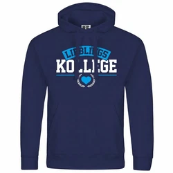 deinshirt Kapuzenpullover Herren Lieblingskollege Blau/Lila/Dunkelblau