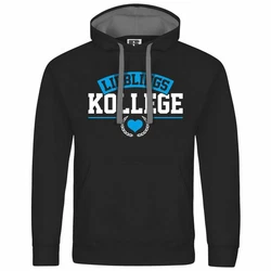 deinshirt Kapuzenpullover Herren Lieblingskollege Blau/Braun/Schwarz