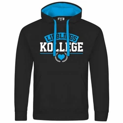 deinshirt Kapuzenpullover Herren Lieblingskollege Blau/Braun/Hellblau