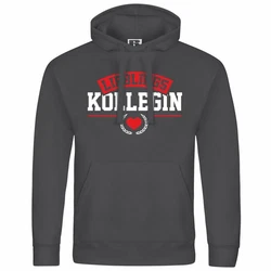 deinshirt Kapuzenpullover Lieblingskollegin Mit Print Motiv Grau/Hellgrau/Rot/Dunkelrot/Dunkelgrün