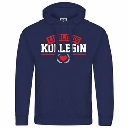 deinshirt Kapuzenpullover Lieblingskollegin Mit Print Motiv Blau/Dunkelblau