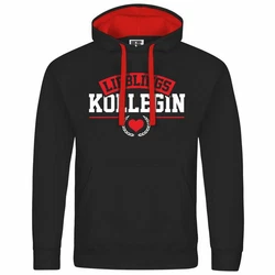 deinshirt Kapuzenpullover Lieblingskollegin Mit Print Motiv Schwarz/Dunkelrot/Rot/Braun