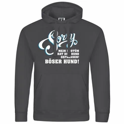 deinshirt Kapuzenpullover Herren Sorry mein Kostüm hat der Hund gefressen Hellblau/Dunkelgrau/Blau/Hellgrau/Beige