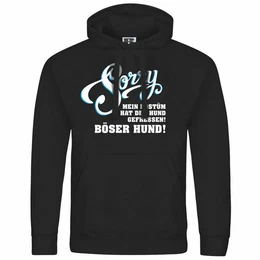 Kapuzenpullover Herren Kapuzenpullover Sorry mein Kostm hat der Hund gefressen Mit Print Motiv, Grafik