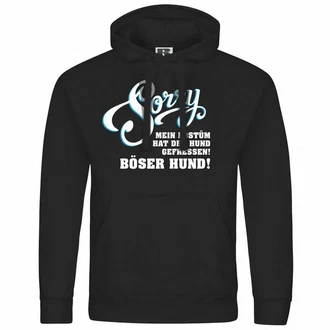 deinshirt Kapuzenpullover Herren Sorry mein Kostüm hat der Hund gefressen Hellblau/Beige/Rot/Blau/Schwarz