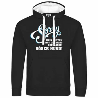 deinshirt Kapuzenpullover Herren Sorry mein Kostüm hat der Hund gefressen Grün/Braun/Hellblau/Schwarz/Weiß/Beige