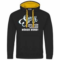 deinshirt Kapuzenpullover Herren Sorry mein Kostüm hat der Hund gefressen Grün/Lila/Schwarz/Beige/Gelb/Rot