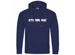 deinshirt Kapuzenpullover Herren STIMMUNG Mit Print Motiv Dunkelblau/Blau/Braun/Silber