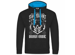 deinshirt Kapuzenpullover Herren Blau/Beige