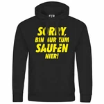 deinshirt Kapuzenpullover Herren Sorry bin nur zum saufen hier Schwarz/Lila/Gelb/Dunkelblau deinshirt Kapuzenpullover Herren Sorry bin nur zum saufen hier Schwarz/Lila/Gelb/Dunkelblau