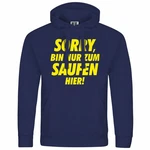 deinshirt Kapuzenpullover Herren Sorry bin nur zum saufen hier Dunkelblau/Hellblau deinshirt Kapuzenpullover Herren Sorry bin nur zum saufen hier Dunkelblau/Hellblau