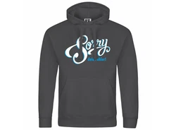deinshirt Kapuzenpullover Herren Sorry dein Fehler Grau/Hellblau