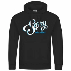 deinshirt Kapuzenpullover Herren Sorry dein Fehler Hellblau/Blau/Schwarz