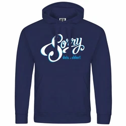 deinshirt Kapuzenpullover Herren Sorry dein Fehler Dunkelblau/Blau