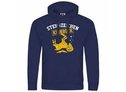 deinshirt Kapuzenpullover Sternzeichen KEIN BOCK Dunkelblau/Blau/Hellblau
