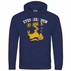 deinshirt Kapuzenpullover Sternzeichen KEIN BOCK Dunkelblau/Blau/Hellblau