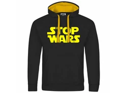 deinshirt Kapuzenpullover Stop Wars Mit Print Motiv Gelb