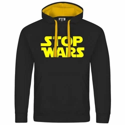 deinshirt Kapuzenpullover Stop Wars Mit Print Motiv Gelb