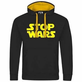 deinshirt Kapuzenpullover Stop Wars Mit Print Motiv Gelb