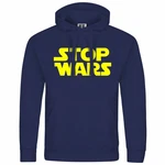 deinshirt Kapuzenpullover Stop Wars Mit Print Motiv Dunkelblau/Blau/Gelb