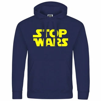 deinshirt Kapuzenpullover Stop Wars Mit Print Motiv Dunkelblau/Blau/Gelb deinshirt Kapuzenpullover Stop Wars Mit Print Motiv Dunkelblau/Blau/Gelb