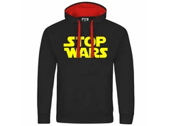 deinshirt Kapuzenpullover Stop Wars Mit Print Motiv Grün/Gelb/Rot/Schwarz